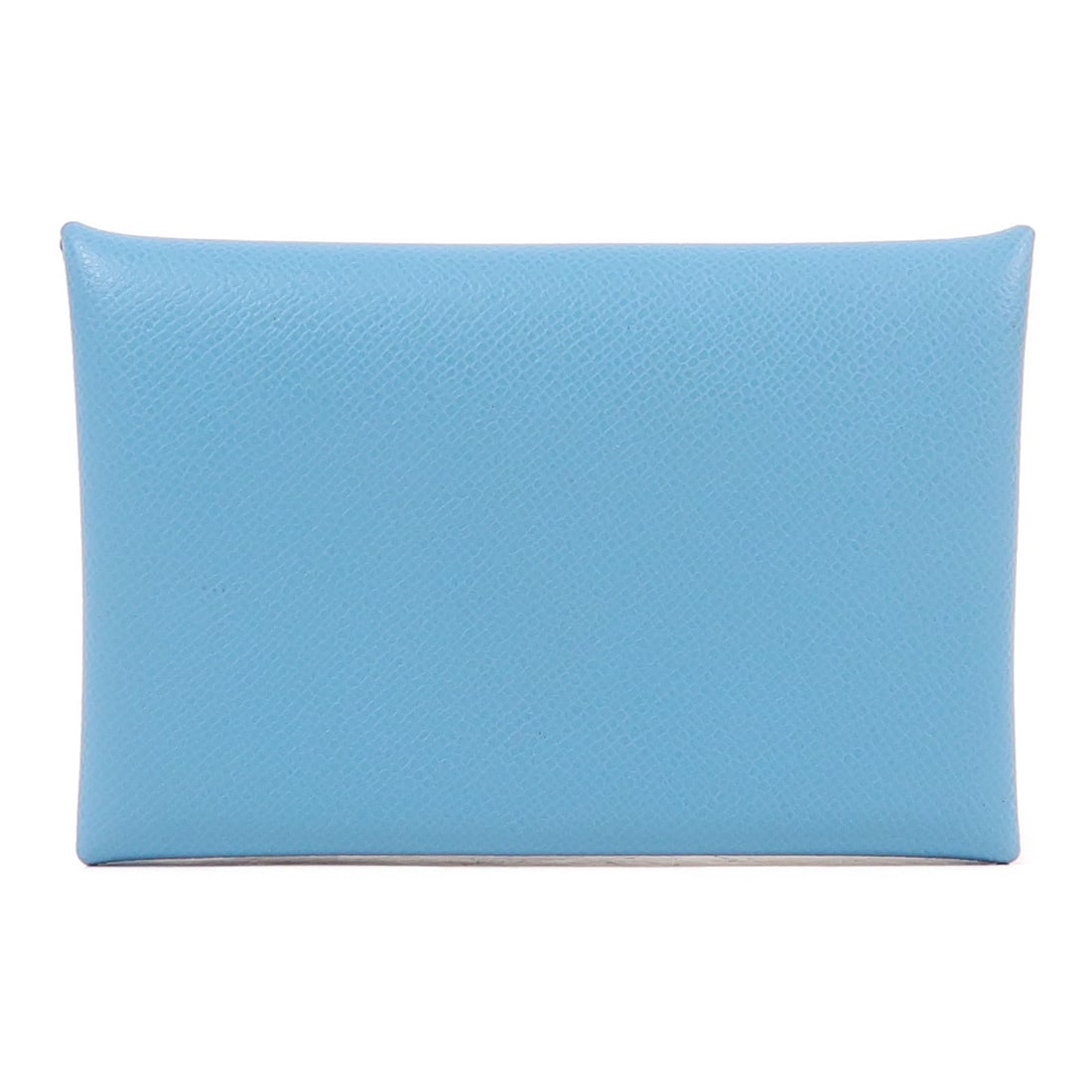HERMES Calvi Card Case Epsom Leather Blue PHW: HERMES Calvi Card Case Epsom Leather Blue PHW This elegant HERMES Calvi Card Case is crafted from high-quality Epsom leather in a striking blue hue. Designed to hold your essential cards, it features 