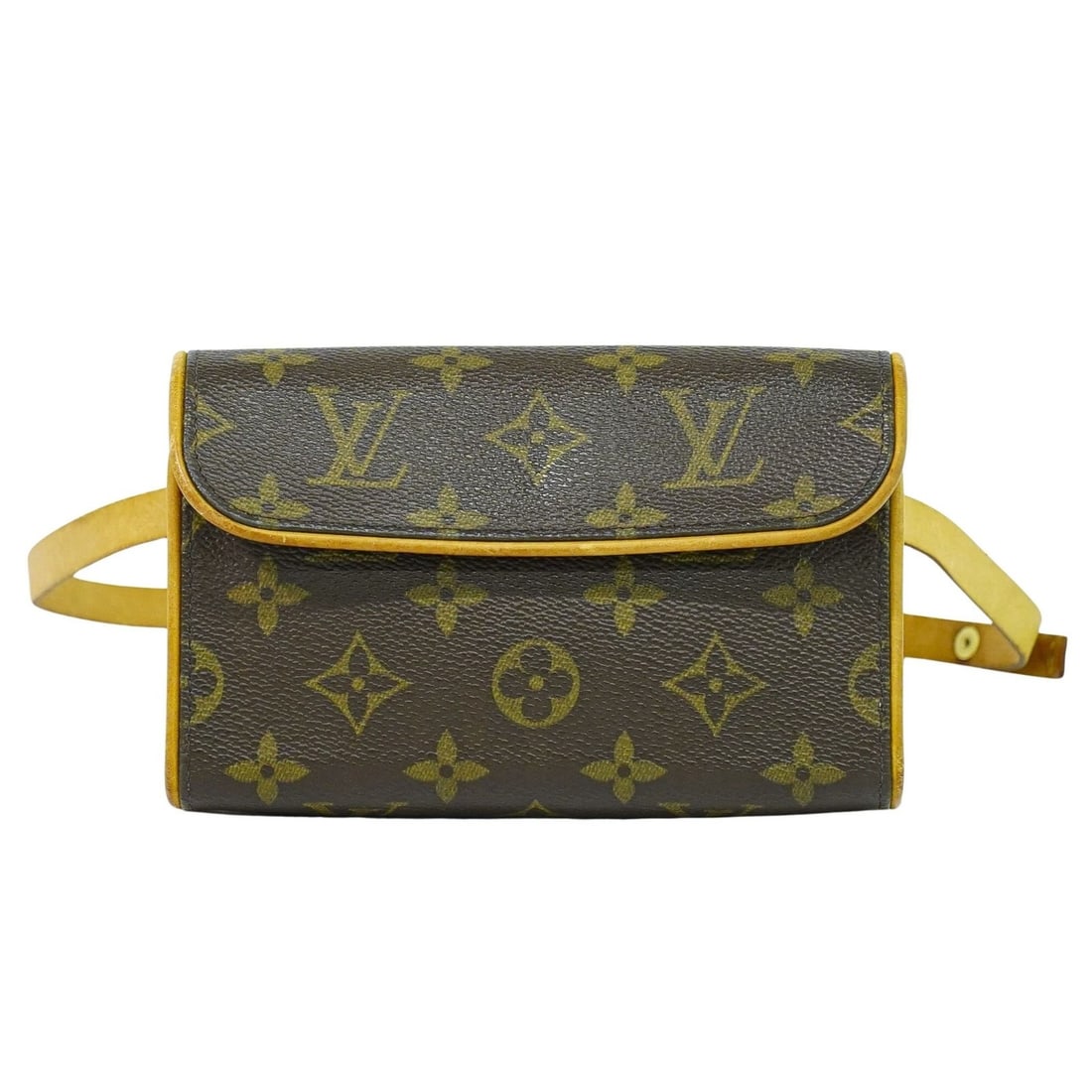 Florentine Monogram Canvas Waist Bag by Louis Vuitton 16cm x 10cm x 4cm: Florentine Monogram Canvas Waist Bag by Louis Vuitton 16cm x 10cm x 4cm Pre-owned Louis Vuitton Florentine Waist Bag crafted from brown monogram canvas. Designed for women, this compact bag features a