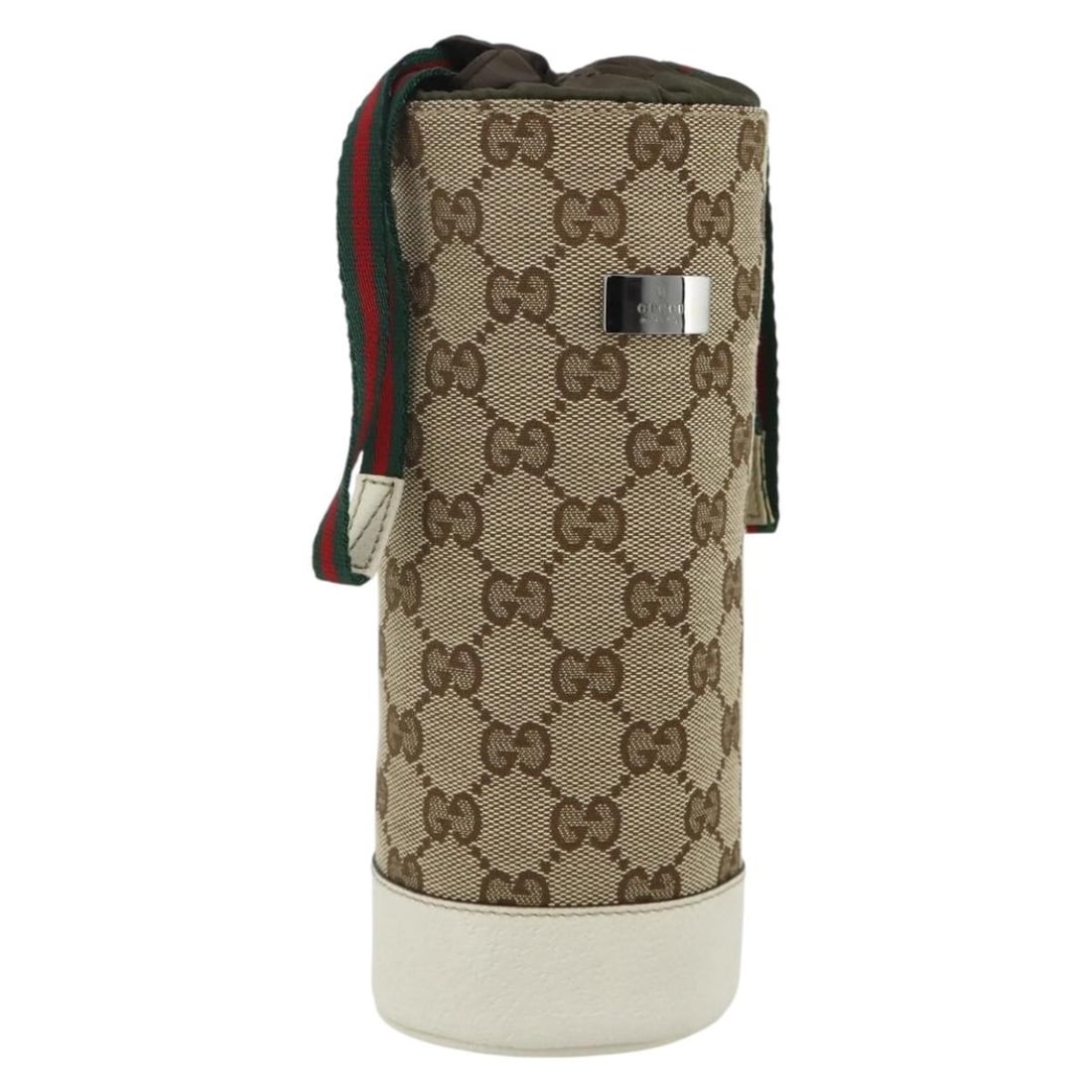 Gucci GG Canvas Beige Water Bottle Case 7.9in Italy: Gucci GG Canvas Beige Water Bottle Case 7.9in Italy This is a Gucci GG Canvas bottle case in beige, designed specifically for carrying water bottles. Crafted in Italy from Gucci's signature GG canvas,