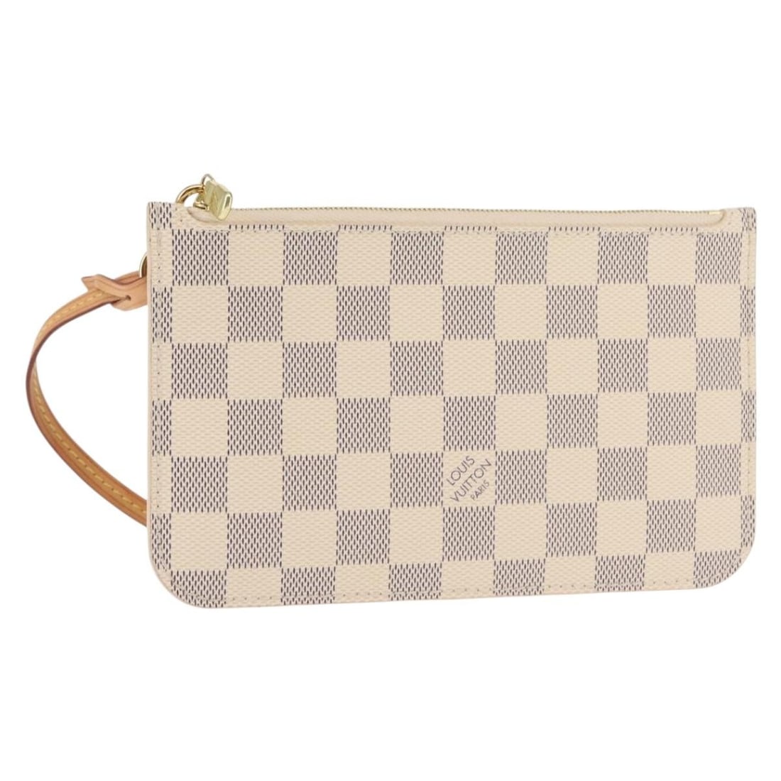LOUIS VUITTON Damier Azur Neverfull PM Accessory Pouch Auth MM0261: LOUIS VUITTON Damier Azur Neverfull PM Accessory Pouch Auth MM0261 This Louis Vuitton Damier Azur Accessory Pouch is a stylish and practical addition to your collection. Crafted in France from durable