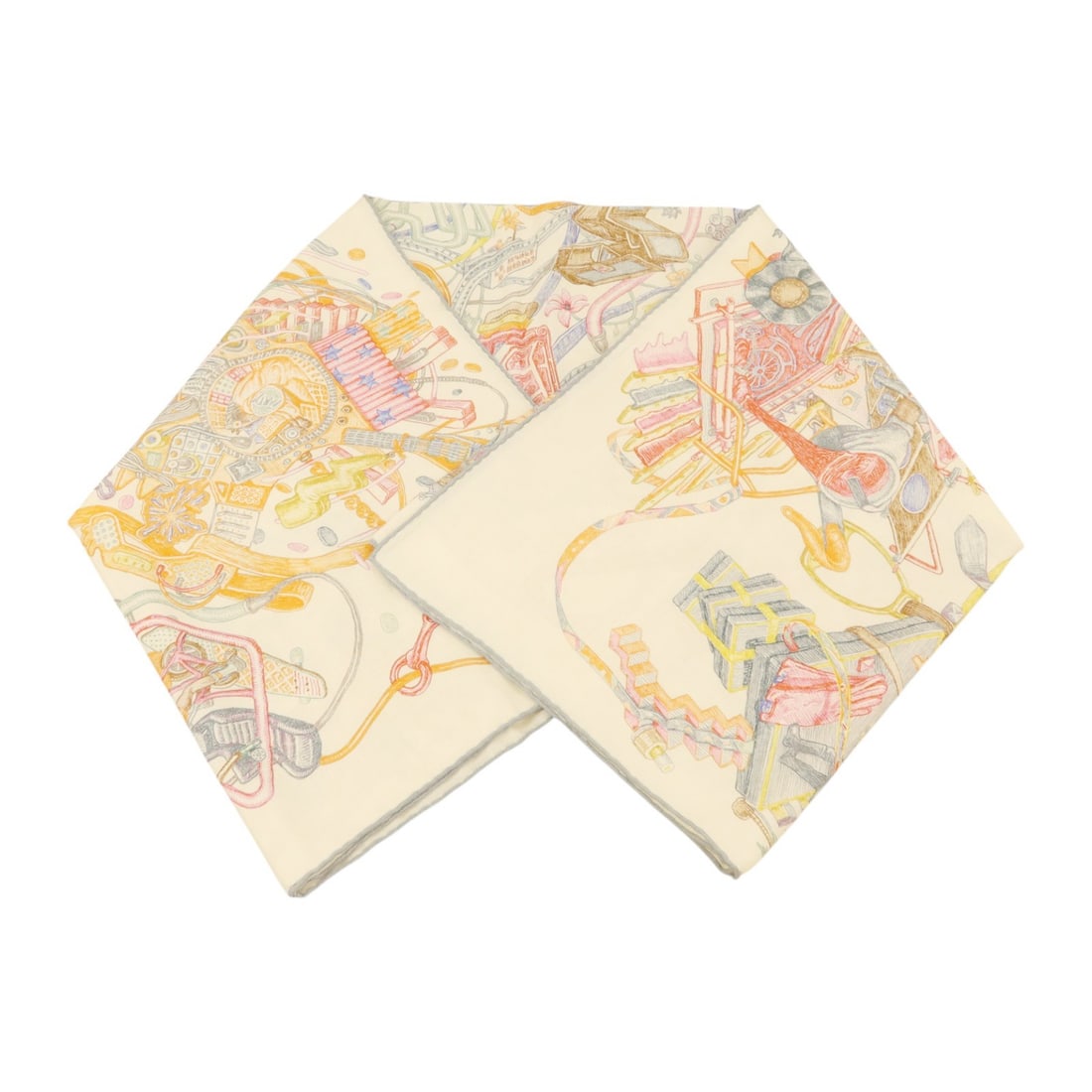Hermes Silk Cashmere 140x140 Orange Multicolor Women's Scarf: Hermes Silk Cashmere 140x140 Orange Multicolor Women's Scarf This Hermes scarf features a vibrant orange and multicolor design, crafted from luxurious silk and cashmere. Designed for women, it offers 