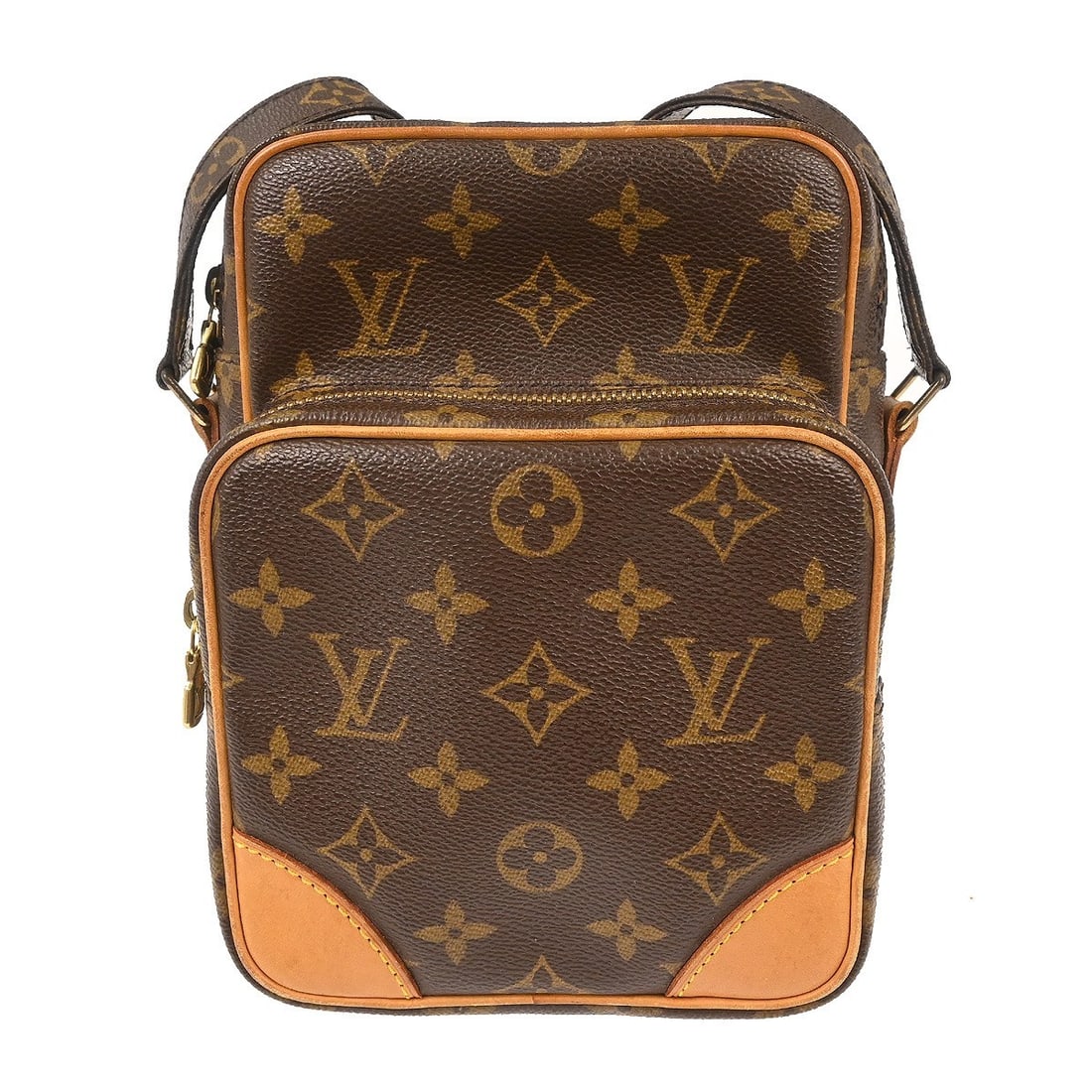 Louis Vuitton Amazone Monogram Canvas Medium Crossbody Bag M45236 Brown: Louis Vuitton Amazone Monogram Canvas Medium Crossbody Bag M45236 Brown This Louis Vuitton Monogram Amazon crossbody bag features the iconic monogram canvas leather exterior in brown, complemented by 