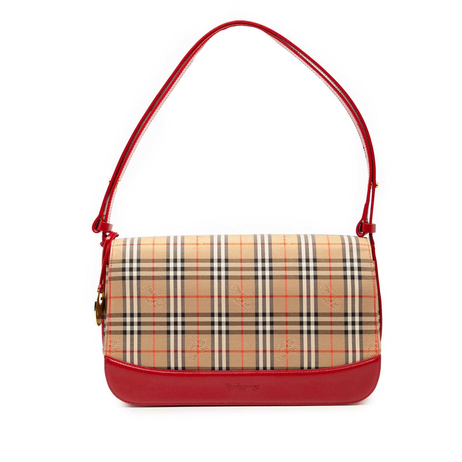 Burberry Haymarket Check Canvas Shoulder Bag with Leather Trim: Burberry Haymarket Check Canvas Shoulder Bag with Leather Trim This Burberry Haymarket Check Canvas Shoulder Bag showcases a stylish haymarket check canvas body complemented by elegant leather trim. I
