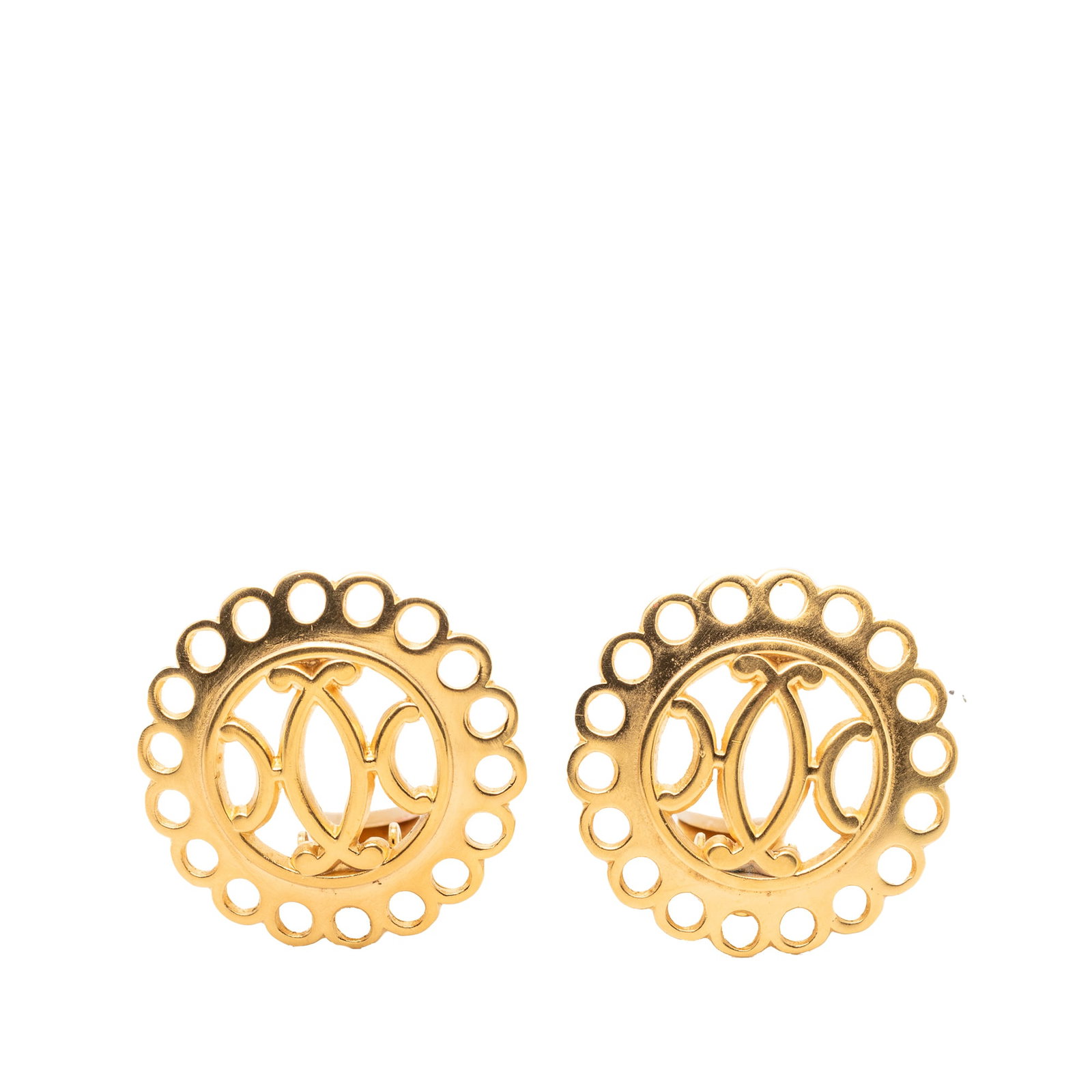 Hermes Bijouterie Fantaisie Clip Earrings Gold Plated Metal: Hermes Bijouterie Fantaisie Clip Earrings Gold Plated Metal These Hermes clip-on earrings feature gold-plated metal bodies with a classic costume jewelry aesthetic. Made in France, they offer a timele