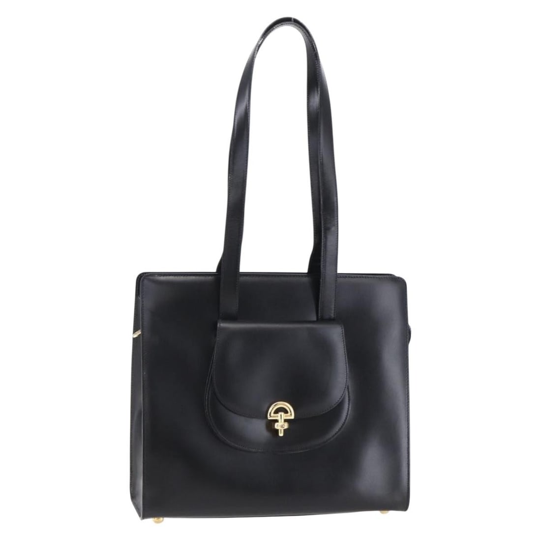 Black Leather Tote Bag by Celine 31cm x 27cm x 10cm: Black Leather Tote Bag by Celine 31cm x 27cm x 10cm This pre-owned Celine tote bag is crafted from black leather and designed for women. It features a spacious interior and a classic silhouette. The b