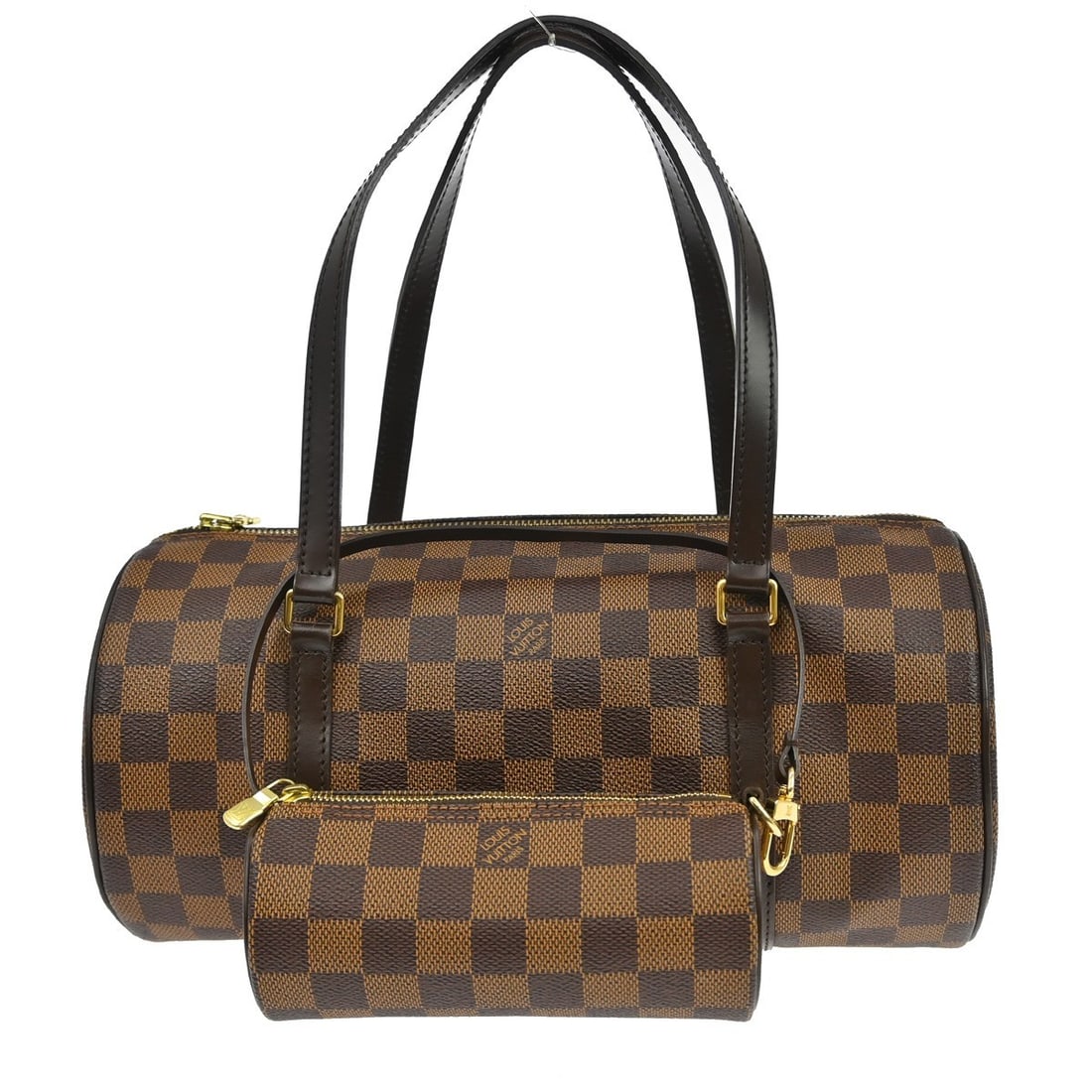 Louis Vuitton Papillon 30 Damier Canvas Brown Medium Handbag N51303: Louis Vuitton Papillon 30 Damier Canvas Brown Medium Handbag N51303 This Louis Vuitton Papillon 30 handbag features the iconic Damier check pattern and brown exterior. Crafted from Damier canvas leath