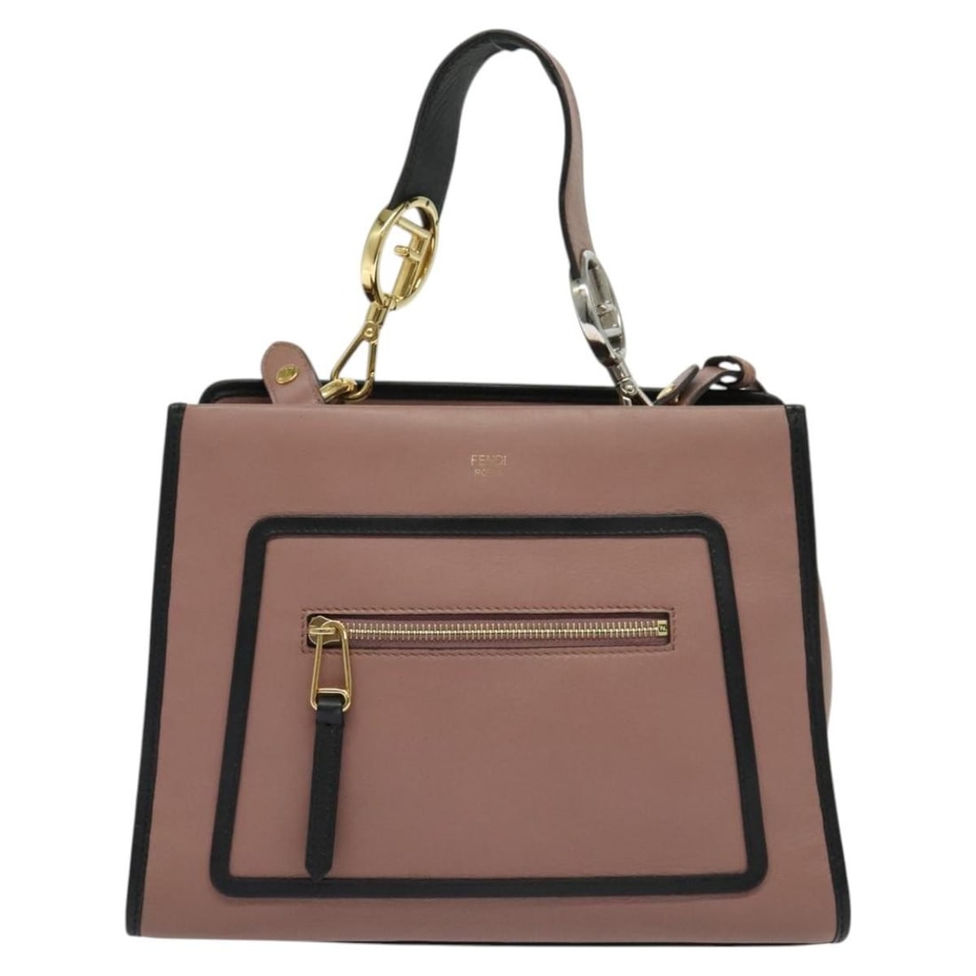 Pink Leather Fendi Runaway Shoulder Bag 29x22x12cm: Pink Leather Fendi Runaway Shoulder Bag 29x22x12cm This pre-owned Fendi Runaway Bag for women is crafted from pink leather. It features a shoulder strap and metal fittings, exhibiting slight signs of 