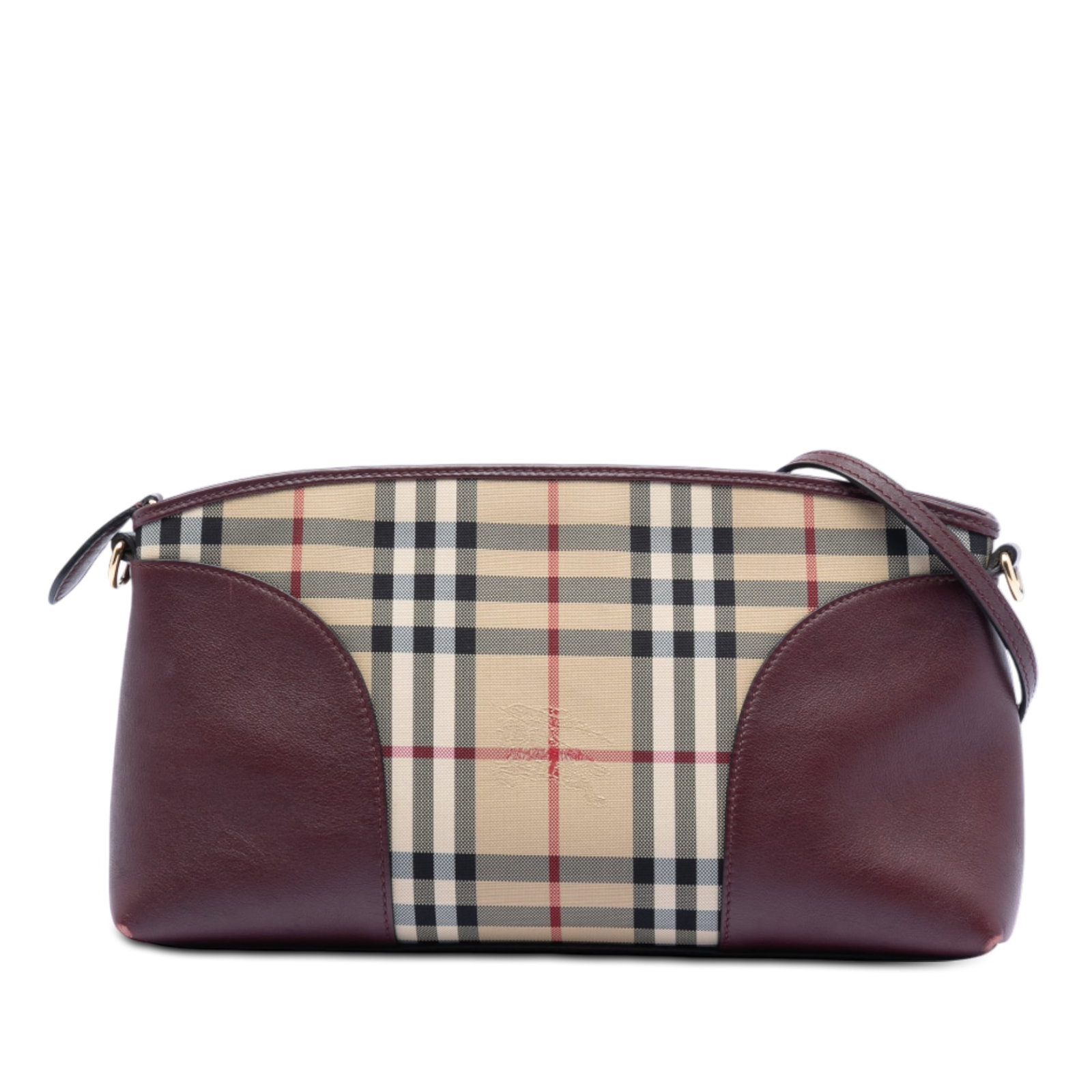 Chichester Crossbody Bag in Haymarket Check Canvas with Leather Trim: Chichester Crossbody Bag in Haymarket Check Canvas with Leather Trim This Burberry Chichester crossbody bag features the signature Haymarket check coated canvas with leather trim. The bag is designed 