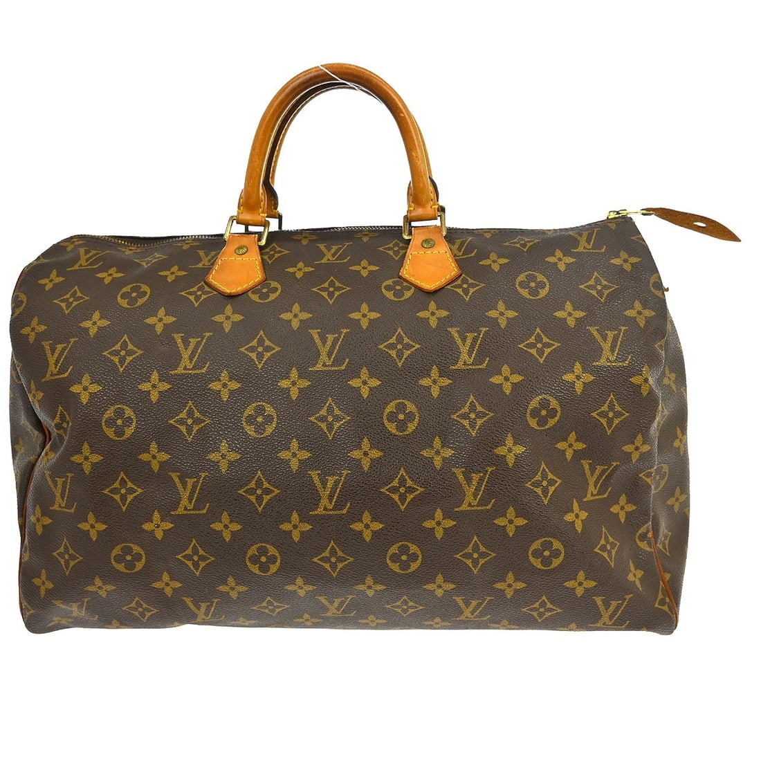 Louis Vuitton Speedy 40 Monogram Canvas Duffle Bag Large Brown M41522: Louis Vuitton Speedy 40 Monogram Canvas Duffle Bag Large Brown M41522 This Louis Vuitton Speedy 40 duffle handbag features the iconic monogram canvas leather in brown, complemented by double handles a