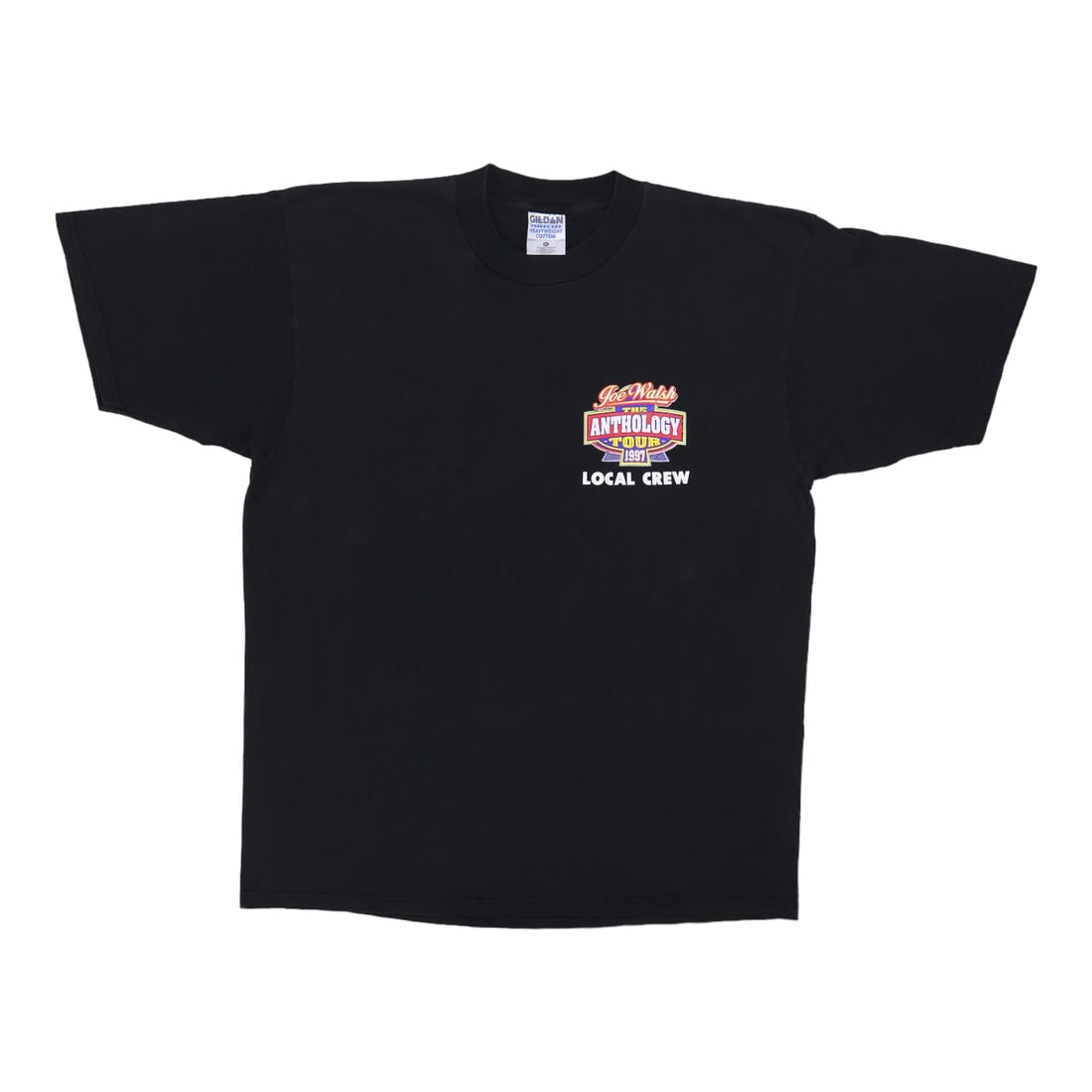Vintage 1997 Joe Walsh Black Cotton Tour Crew T Shirt Extra Large: Vintage 1997 Joe Walsh Black Cotton Tour Crew T Shirt Extra Large This is an original vintage 1997 Joe Walsh Tour Crew Shirt, not a modern reproduction. The shirt is black and made from 100% cotton. I