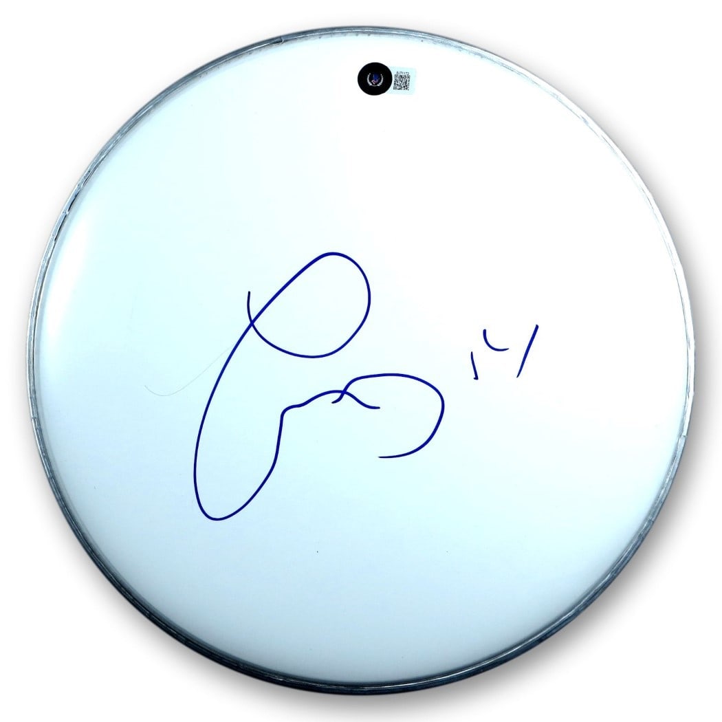 Lizzo Signed 12 Drumhead Authentic Beckett Certified: Lizzo Signed 12 Drumhead Authentic Beckett Certified This is an authentic 12" drumhead signed by the pop superstar Lizzo. The drumhead comes with Beckett Authentication, ensuring the signature's legit