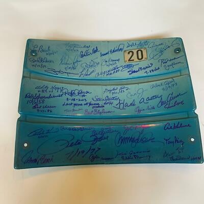 Willie Mays Multi Signed Yankee Stadium Seat Back with 50 Signatures Steiner Authenticated (1 of 13)
