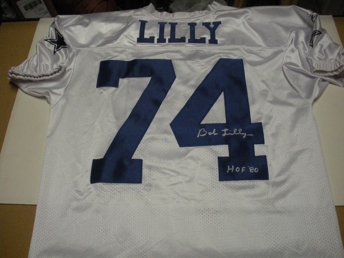 Signed Reebok Dallas Cowboys Bob Lilly Jersey With Certificate Of Authenticity: Signed Reebok Dallas Cowboys Bob Lilly Jersey With Certificate Of Authenticity This is an official licensed Reebok Dallas Cowboys jersey signed by Bob Lilly. The jersey includes a certificate of authe