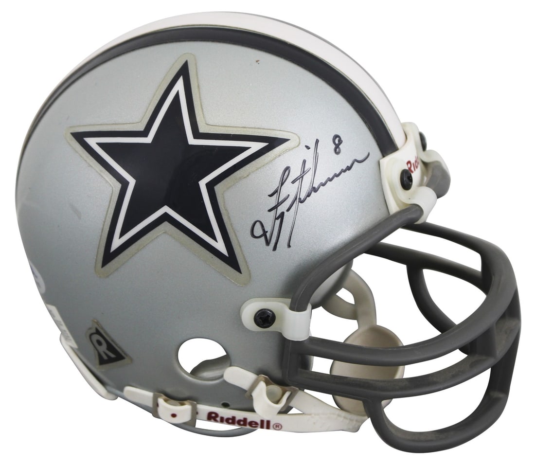 Troy Aikman signed Dallas Cowboys VSR4 mini helmet PSA DNA (1 of 2)