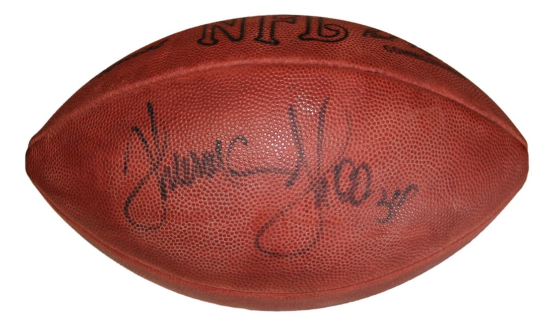Buffalo Bills NFL Leather Football Signed by Thurman Thomas Beckett Authenticated: Buffalo Bills NFL Leather Football Signed by Thurman Thomas Beckett Authenticated This official NFL leather football has been personally autographed by Thurman Thomas of the Buffalo Bills. The signatu