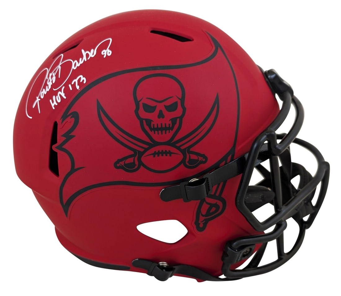 Ronde Barber Signed Buccaneers Full Size Helmet HOF 23 BAS Authenticated: Ronde Barber Signed Buccaneers Full Size Helmet HOF 23 BAS Authenticated This authentic Rave Riddell Full Size Speed Replica Helmet is a must-have for any Tampa Bay Buccaneers fan. Personally signed b