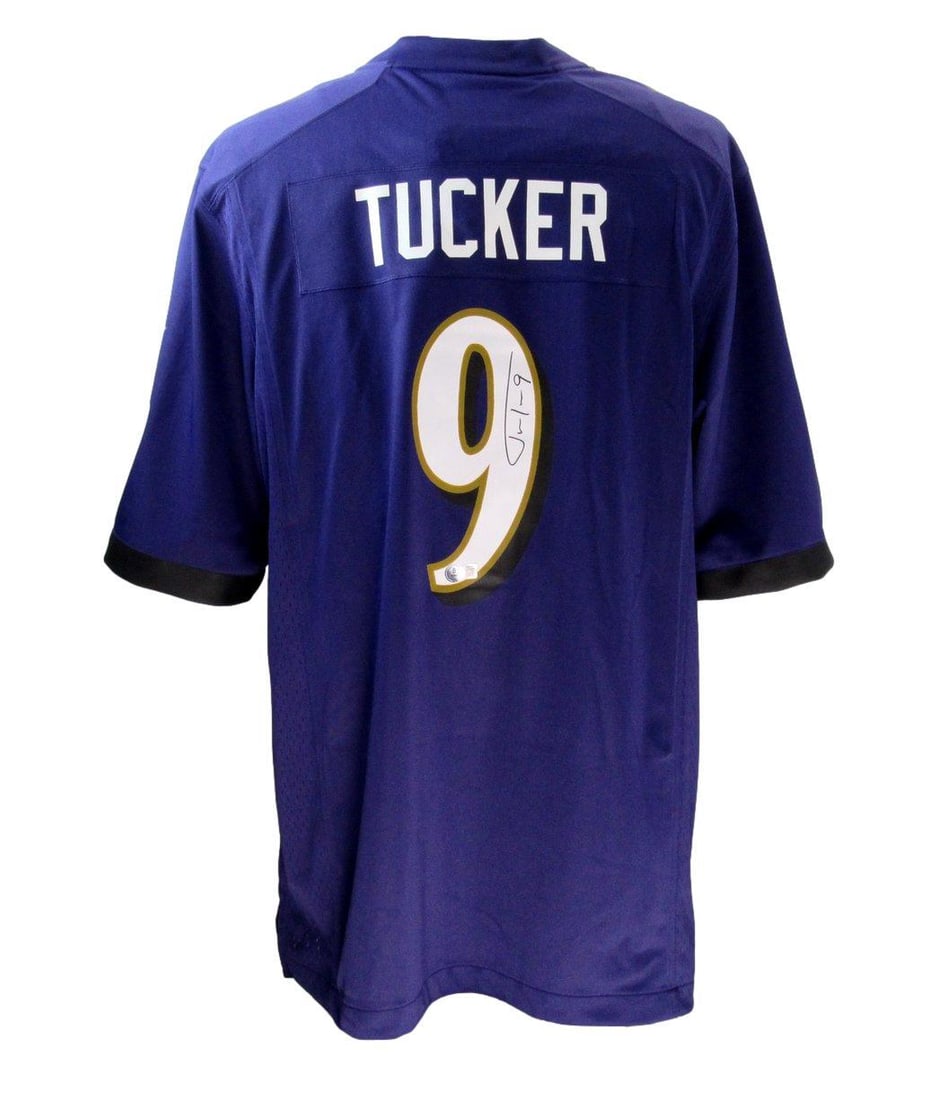 Justin Tucker Signed NFL Purple Jersey Ravens BAS Authenticated: Justin Tucker Signed NFL Purple Jersey Ravens BAS Authenticated This is an authentic Justin Tucker Signed Nike NFL Purple Football Jersey, representing the Baltimore Ravens. The jersey is a Size XL an