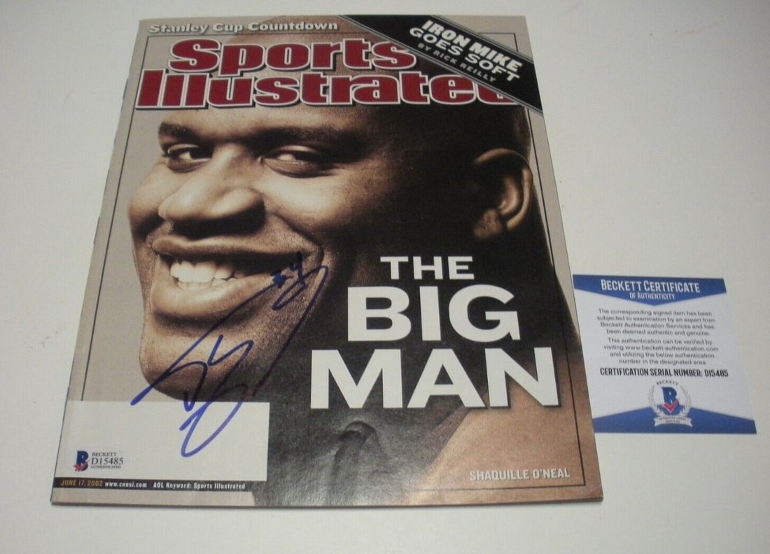 Shaquille O'Neal Signed Sports Illustrated Magazine Los Angeles Lakers HOF Beckett COA: Shaquille O'Neal Signed Sports Illustrated Magazine Los Angeles Lakers HOF Beckett COA Celebrate the legacy of basketball legend Shaquille O'Neal with this original Sports Illustrated magazine, signed