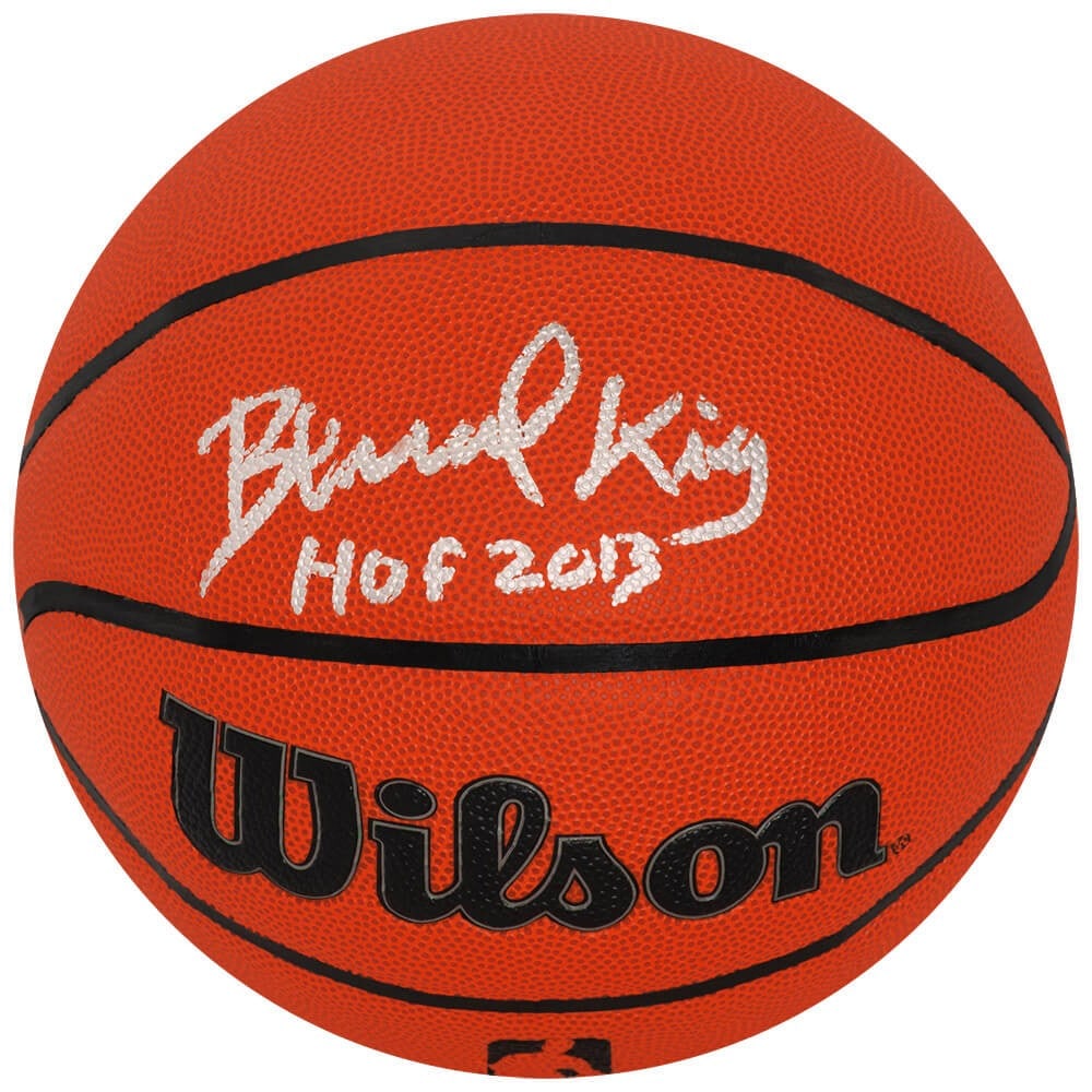 Bernard King Signed NBA Basketball with HOF 2013 Inscription: Bernard King Signed NBA Basketball with HOF 2013 Inscription This is a Bernard King signed Wilson Indoor/Outdoor NBA basketball, featuring the inscription 'HOF 2013.' The basketball is an original ite