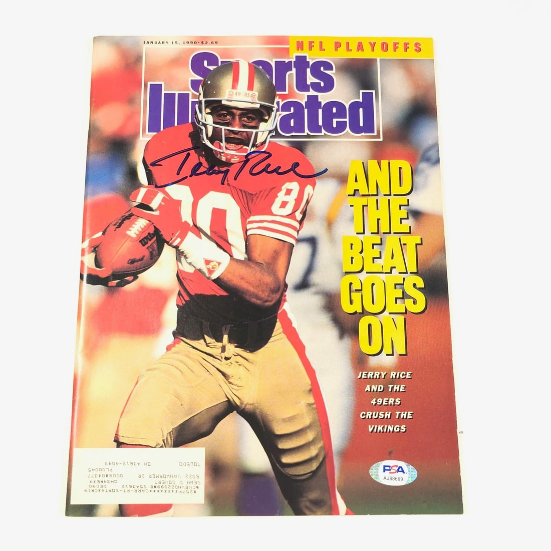 Jerry Rice Signed Sports Illustrated Magazine PSA/DNA 49ers Autographed: Jerry Rice Signed Sports Illustrated Magazine PSA/DNA 49ers Autographed Capture a piece of football history with this original Sports Illustrated magazine, featuring the legendary Jerry Rice of the Sa