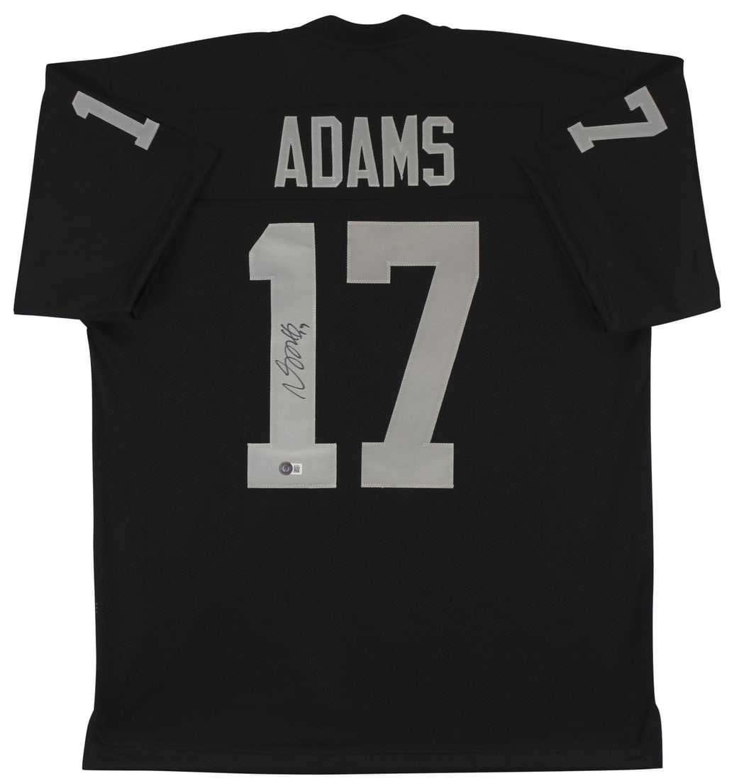 Davante Adams Signed Black Raiders Jersey With Beckett Witness Authentication: Davante Adams Signed Black Raiders Jersey With Beckett Witness Authentication This black pro style jersey has been personally autographed by Davante Adams of the Las Vegas Raiders. The jersey is a non