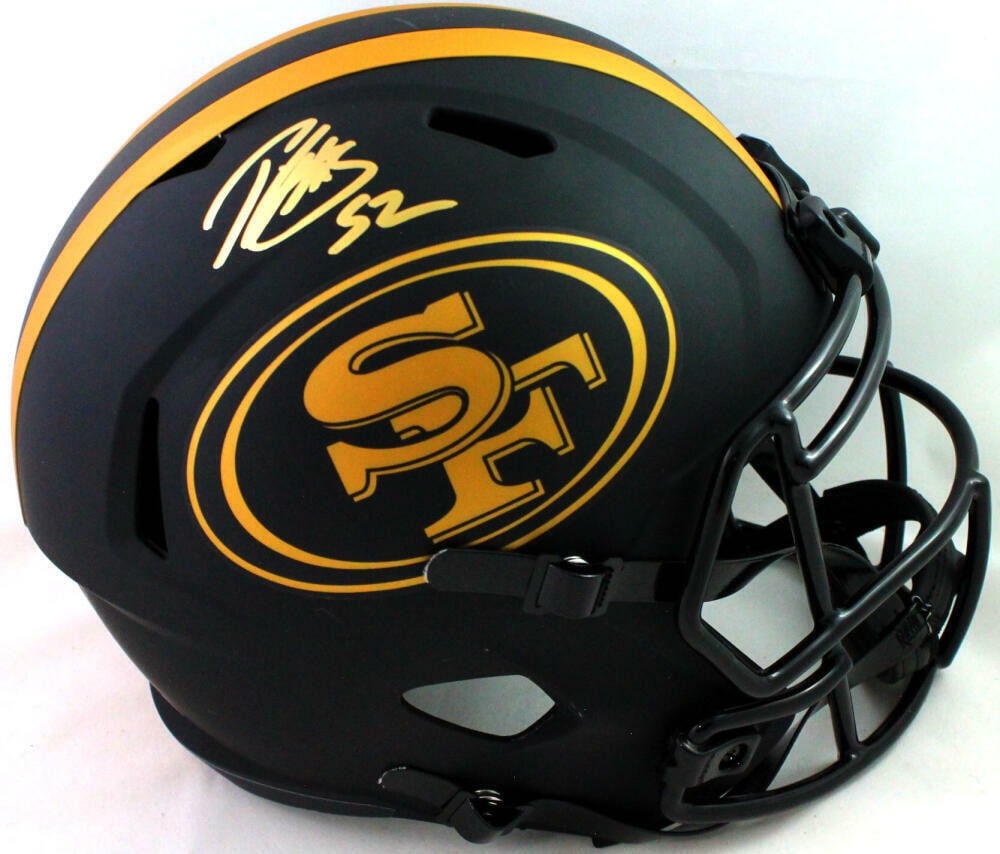 Patrick Willis Signed 49ers Eclipse Full Size Helmet Beckett Authenticated: Patrick Willis Signed 49ers Eclipse Full Size Helmet Beckett Authenticated This authentic San Francisco 49ers Eclipse Speed full-size helmet is signed by legendary player Patrick Willis. The helmet sh