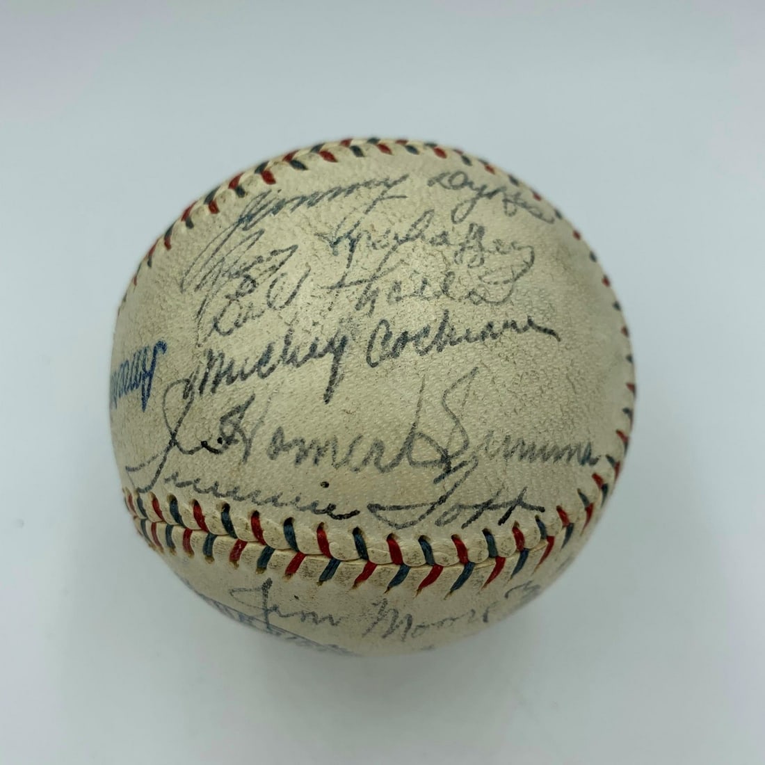 1930 Philadelphia Athletics Team Signed Baseball JSA Authenticated with 20 Signatures: 1930 Philadelphia Athletics Team Signed Baseball JSA Authenticated with 20 Signatures Celebrate baseball history with this 1930 Philadelphia Athletics World Series Champions team-signed baseball. This