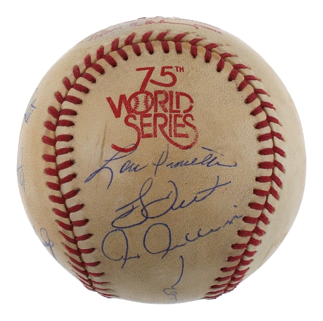 1978 Yankees Signed World Series Baseball with MEARS Beckett LOA: 1978 Yankees Signed World Series Baseball with MEARS Beckett LOA This 1978 New York Yankees game-used Official World Series baseball is a remarkable collectible, featuring seven signatures from iconic