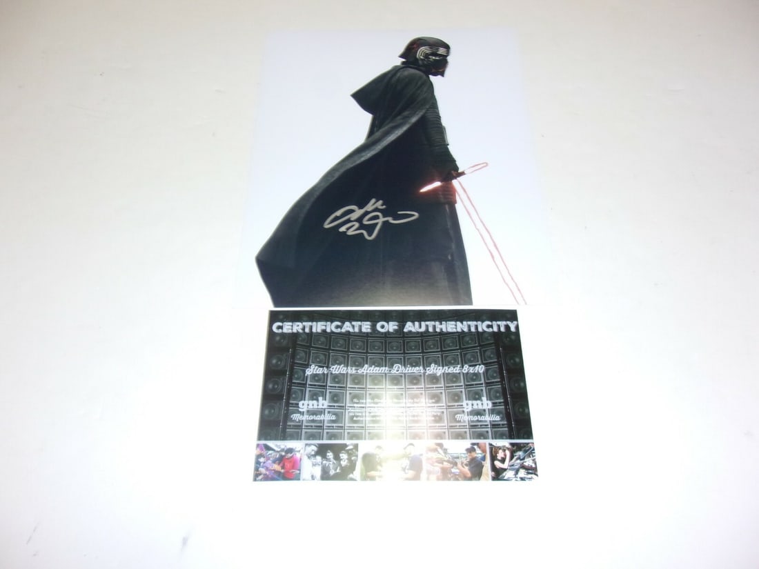 Signed 8x10 Kylo Ren Photograph Adam Driver With Certificate of Authenticity (1 of 1)