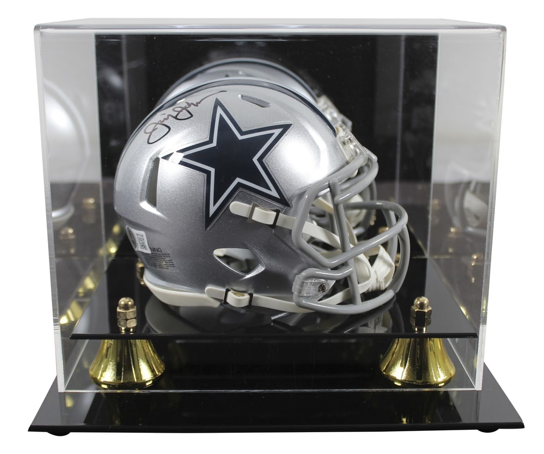 Dallas Cowboys Jimmy Johnson Signed Mini Helmet with Beckett Authentication (1 of 3)