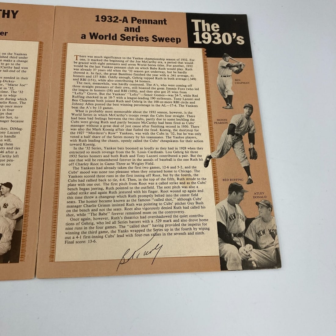 JSA authenticated Yankees program with 200 plus signatures - 11