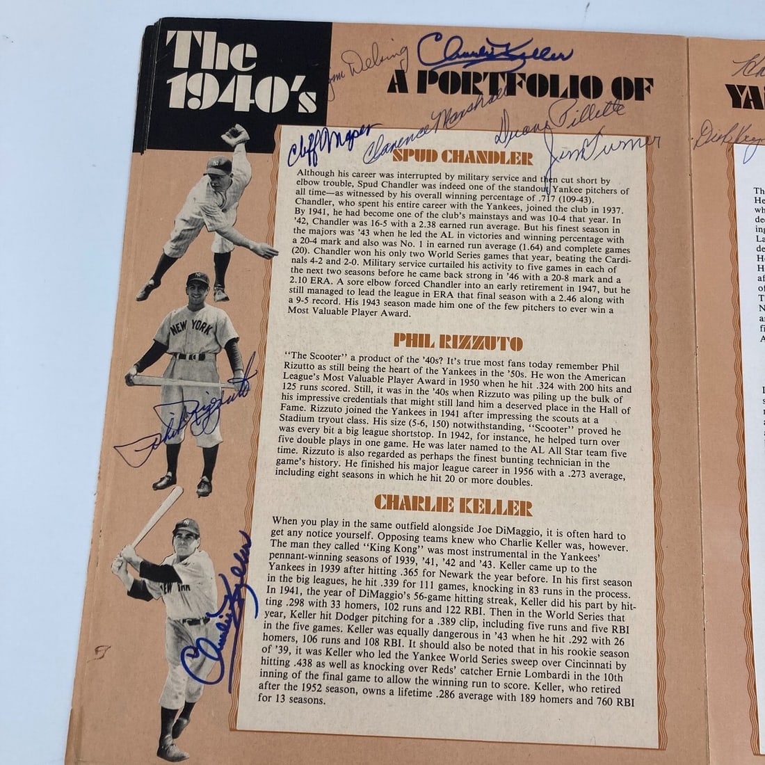 JSA authenticated Yankees program with 200 plus signatures - 12