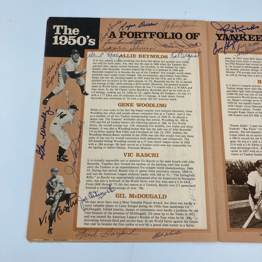 JSA authenticated Yankees program with 200 plus signatures - 15