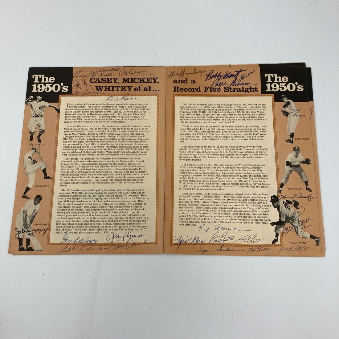JSA authenticated Yankees program with 200 plus signatures - 17