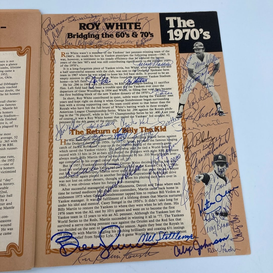 JSA authenticated Yankees program with 200 plus signatures - 5