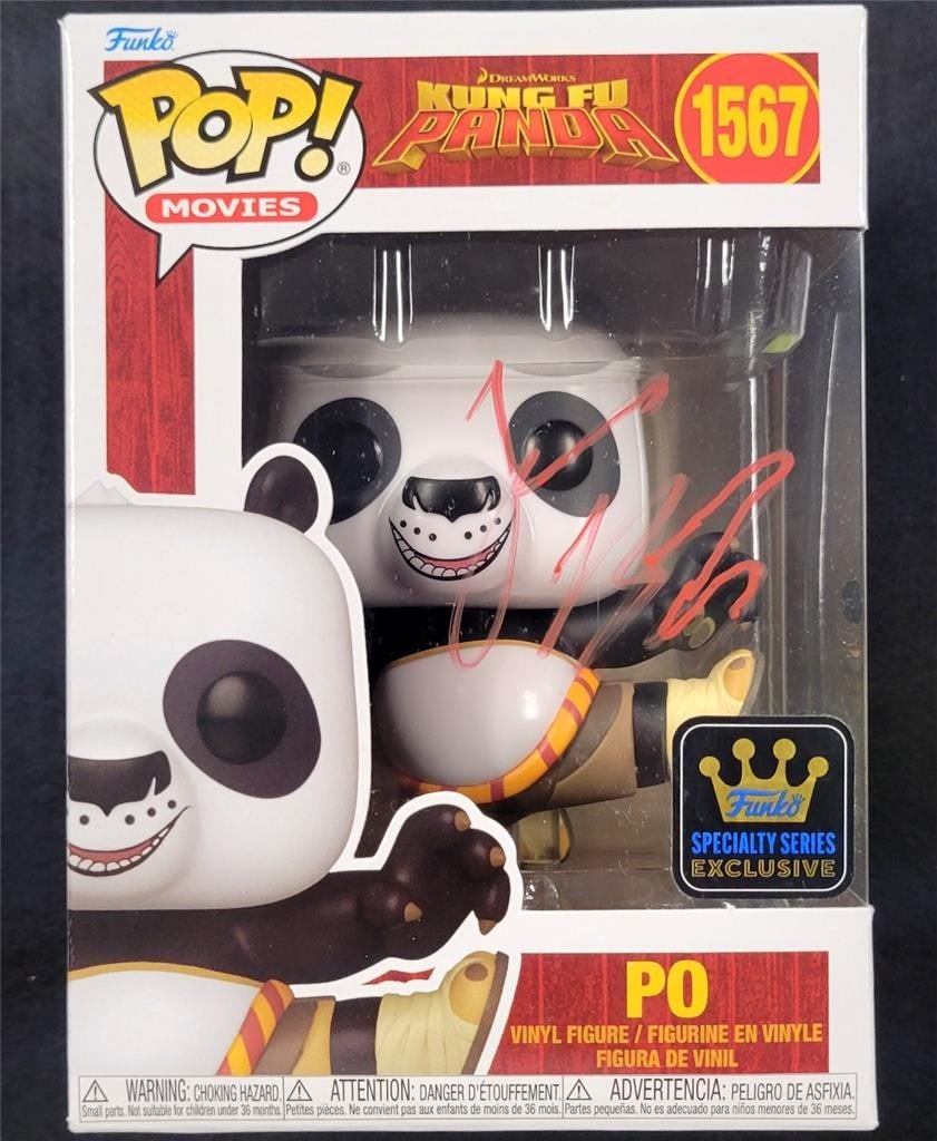 Kung Fu Panda Po Funko Pop 1567 with Jack Black Signature Beckett Authenticated (1 of 6)