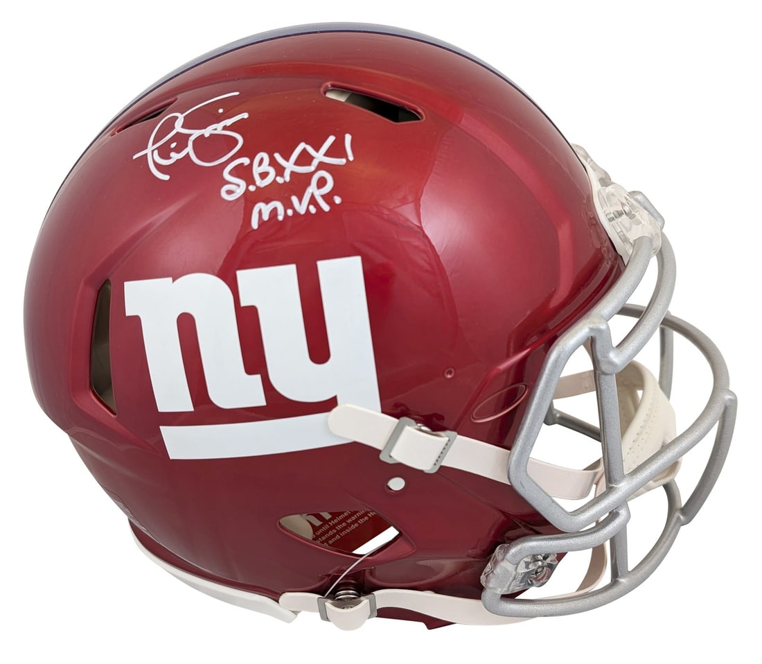 Phil Simms Signed New York Giants Flash Helmet SB XXI MVP BAS Authenticated (1 of 3)