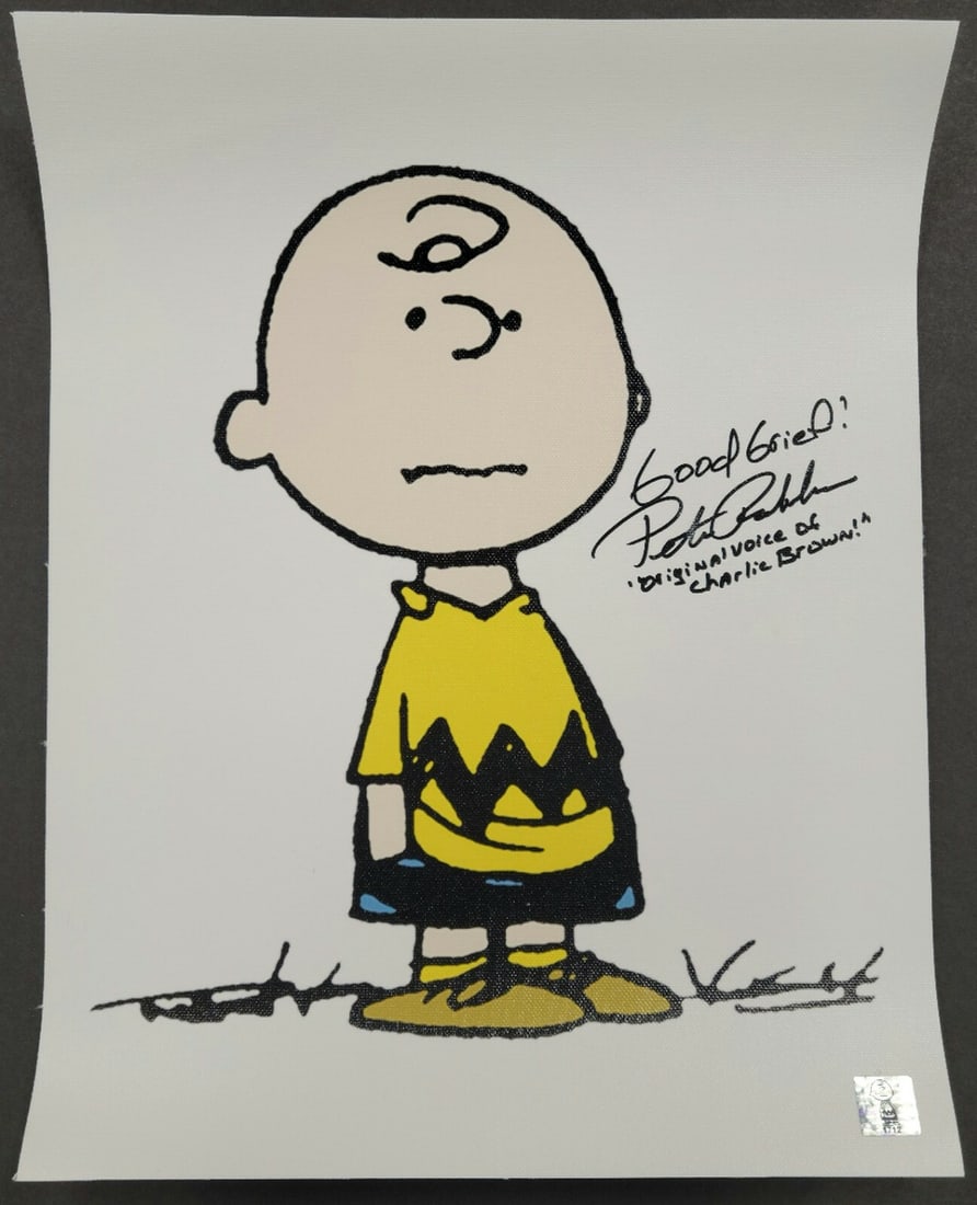 Signed 11x14 Canvas Photo by Peter Robbins as Charlie Brown with PR COA Hologram (1 of 2)