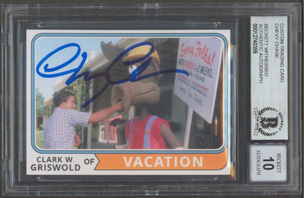 Chevy Chase Signed National Lampoon Vacation Trading Card Gem Mint 10 BAS (1 of 5)