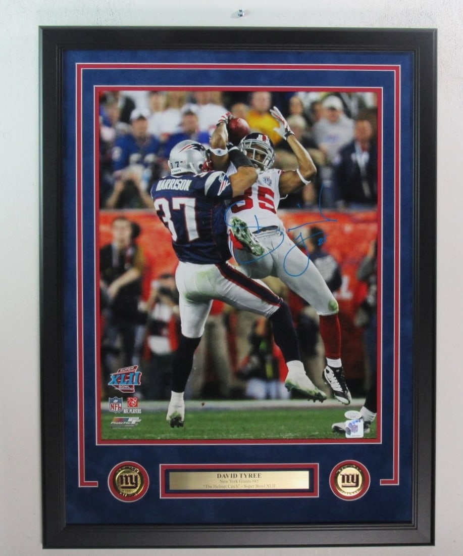 Framed 16x20 Photo David Tyree Autograph The Catch JSA Authenticated (1 of 4)
