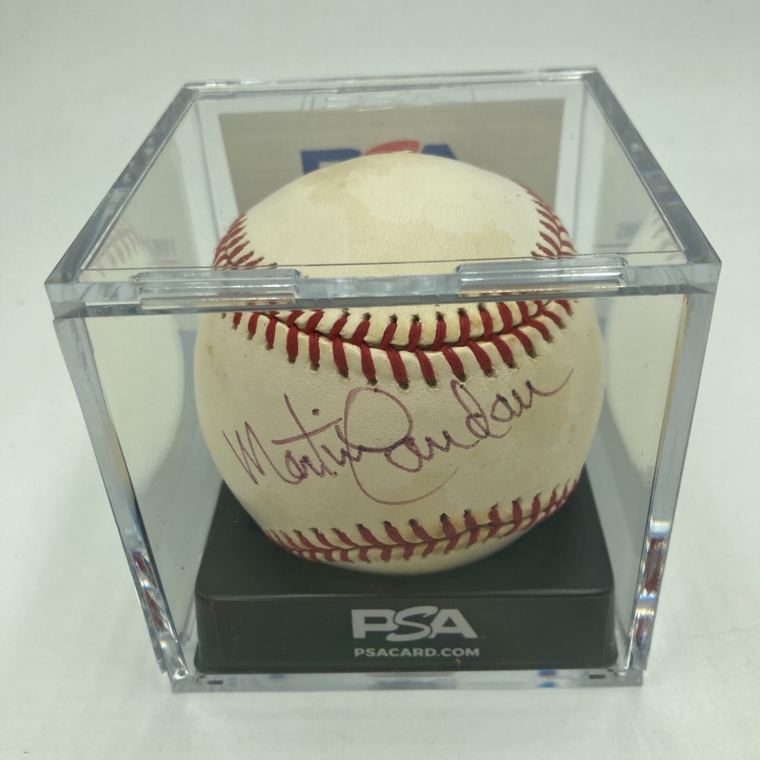 Martin Landau Signed MLB Baseball with PSA DNA COA 5611096: Martin Landau Signed MLB Baseball with PSA DNA COA 5611096 This official Major League Baseball is signed by Martin Landau, featuring a certified autograph authenticated by Professional Sports Authenti