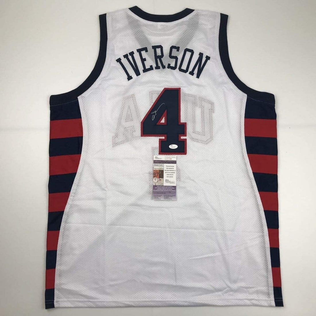 Allen Iverson Autographed USA Olympics Jersey with JSA Certification (1 of 4)