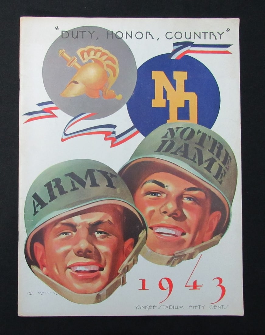 Vintage 1943 College Football Program Army Versus Notre Dame at Yankee Stadium (1 of 4)