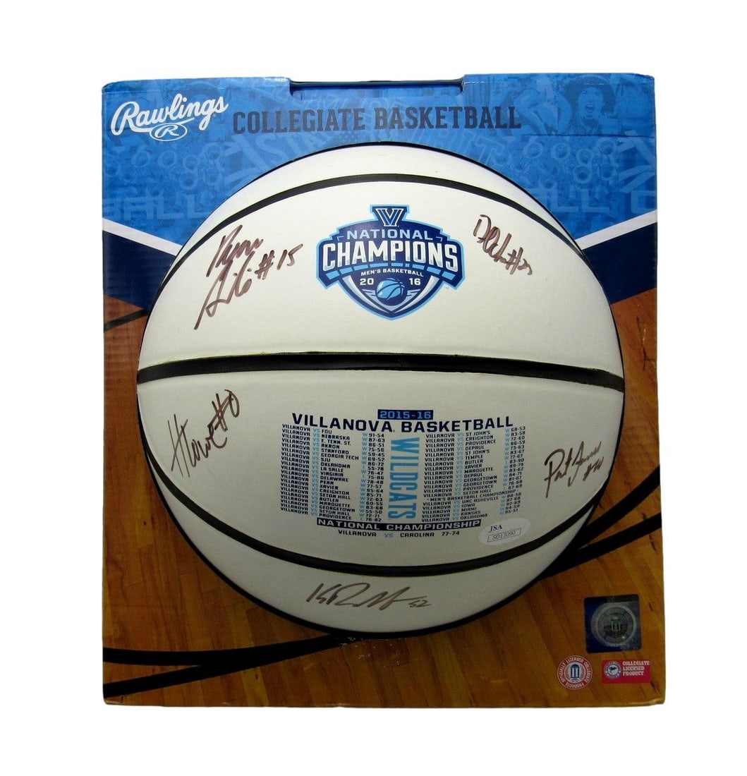 Villanova 2016 Team Signed Basketball with Arcidiacono +4 JSA Certification (1 of 3)