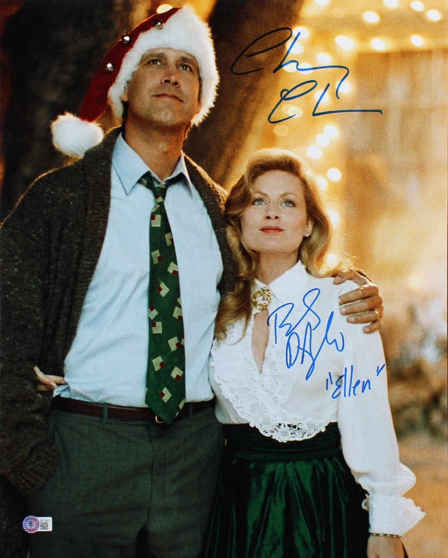 Chevy Chase Beverly D'Angelo Signed 16x20 Photo National Lampoon's Christmas Vacation BAS (1 of 7)