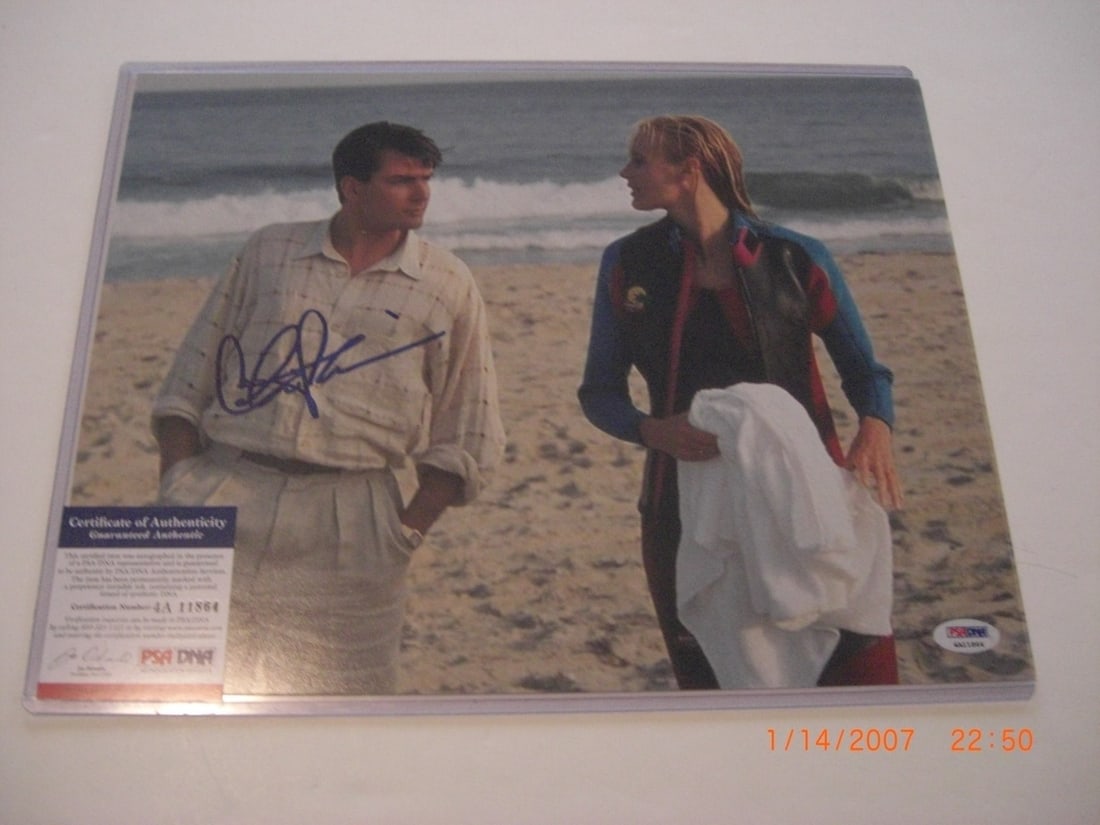11x14 Signed Charlie Sheen Photograph Two and a Half Men PSA/DNA Authenticated: 11x14 Signed Charlie Sheen Photograph Two and a Half Men PSA/DNA Authenticated This is an original 11x14 inch photograph signed by Charlie Sheen, known for his role in the television series "Two and a