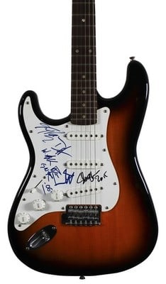 Left handed Fender Squier guitar signed by Guns N Roses JSA (1 of 7)