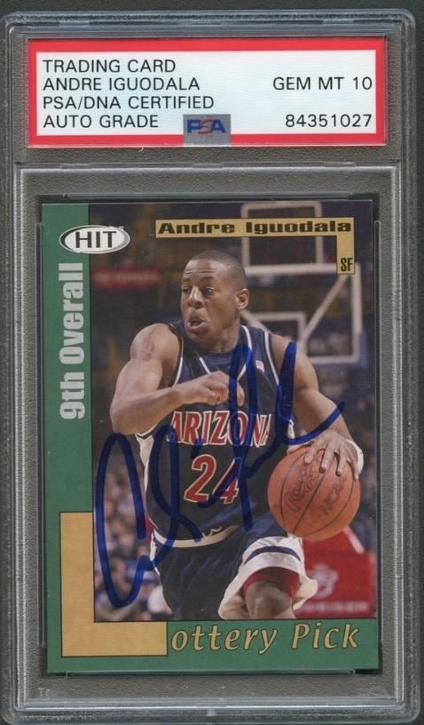 2004 SAGE HIT Andre Iguodala Signed Card PSA Authenticated: 2004 SAGE HIT Andre Iguodala Signed Card PSA Authenticated For basketball enthusiasts and collectors, this 2004 SAGE HIT #45 card features the signature of Andre Iguodala, a notable player from the Ph