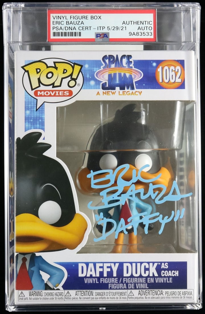 Eric Bauza Signed Funko Pop #1062 Space Jam PSA/DNA Authenticated: Eric Bauza Signed Funko Pop #1062 Space Jam PSA/DNA Authenticated This Funko Pop #1062 features the autograph of Eric Bauza, the voice actor from the beloved film Space Jam: A New Legacy. The signatur