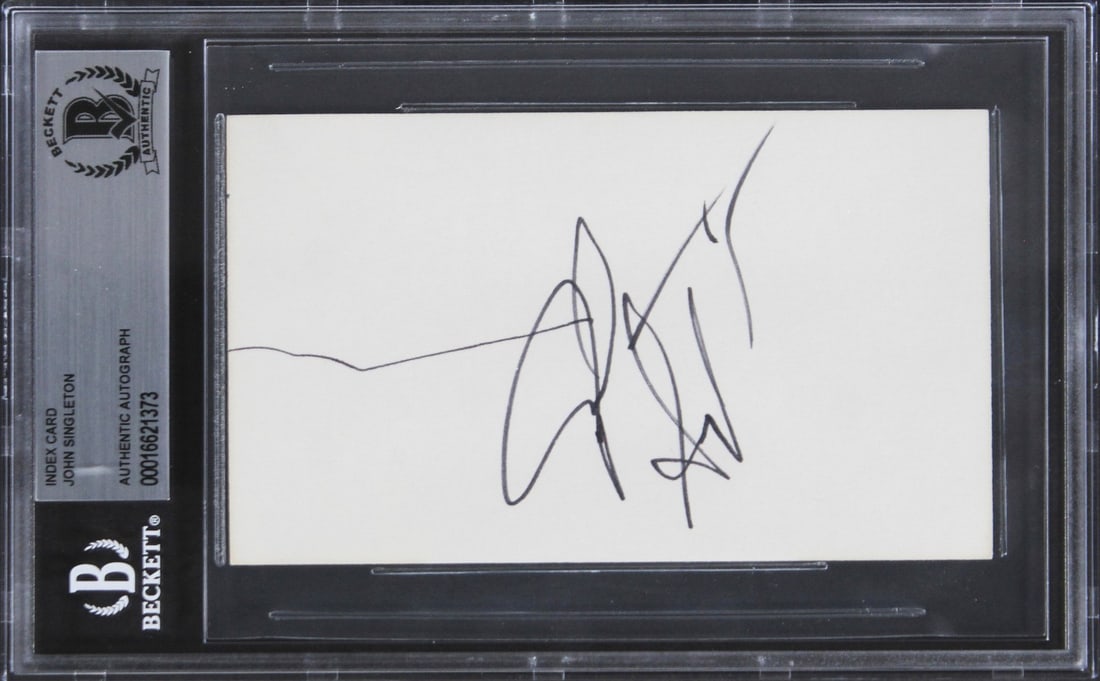 Beckett slabbed John Singleton signed 3x5 index card Poetic Justice (1 of 5)
